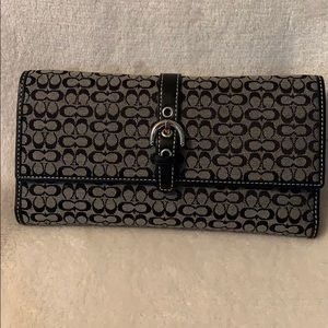 Coach wallet with checkbook cover